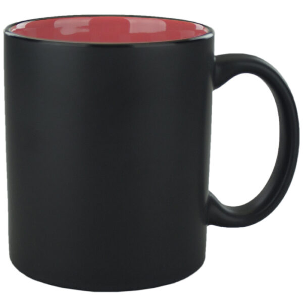 Coral in / Black Matte Out Hilo C-Handle Mug - Image 2