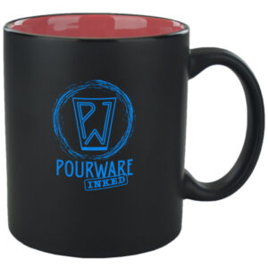 Coral in / Black Matte Out Hilo C-Handle Mug