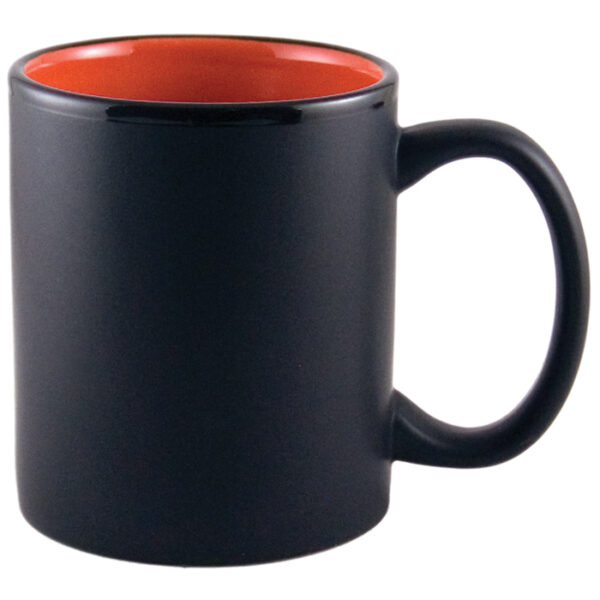 Orange in / Black Matte Out Hilo C-Handle Mug - Image 2