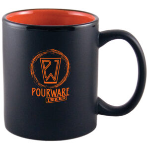 Orange in / Black Matte Out Hilo C-Handle Mug