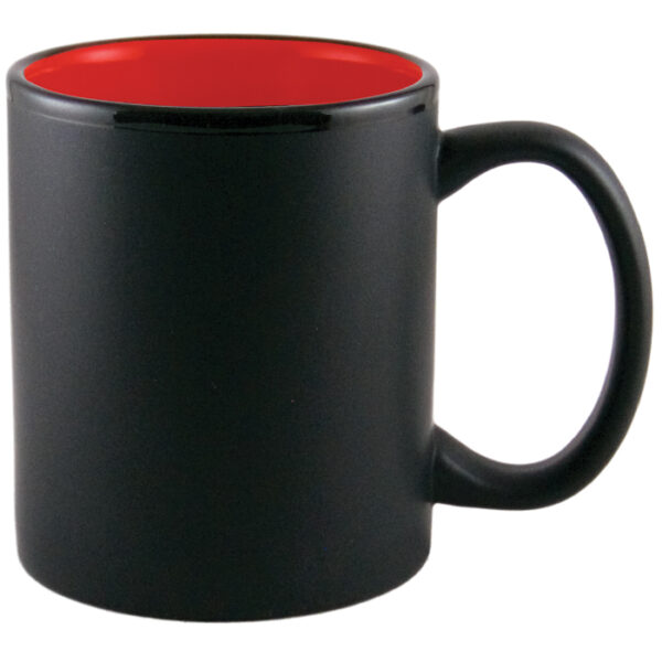 Red in / Black Matte Out Hilo C-Handle Mug - Image 2
