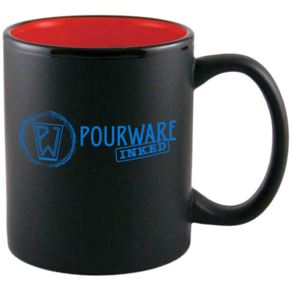 Red in / Black Matte Out Hilo C-Handle Mug