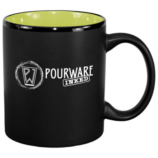 Rye Green in / Black Matte Out Hilo C-Handle Mug