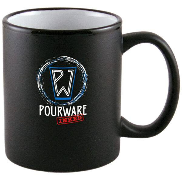White in / Black Matte Out Hilo C-Handle Mug