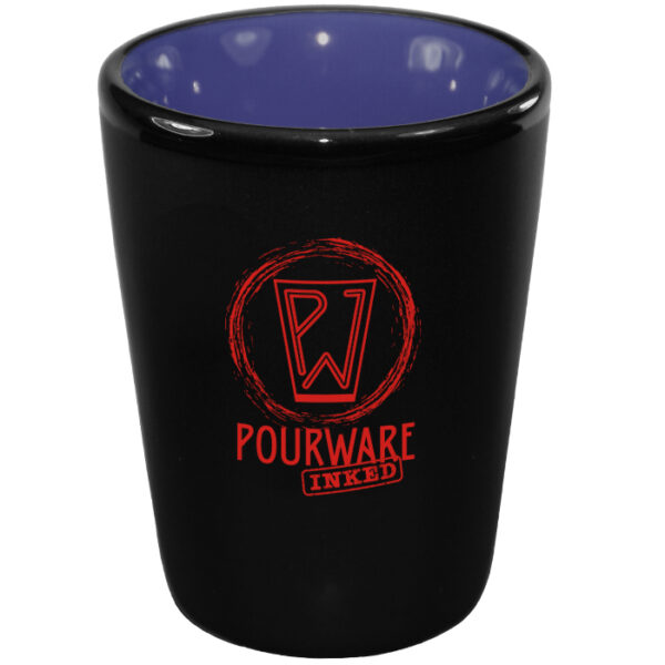 Country Blue in / Matte Black out Ceramic Shot