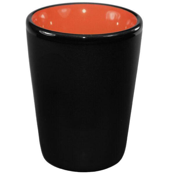 Orange in / Matte Black out Ceramic Shot - Image 2