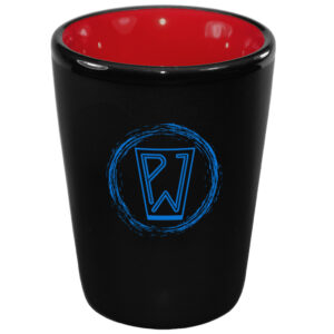 Red in / Matte Black out Ceramic Shot