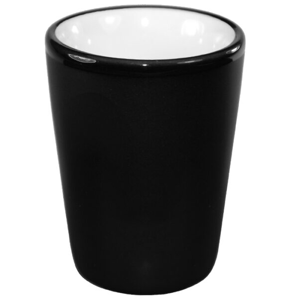White in / Matte Black out Ceramic Shot - Image 2