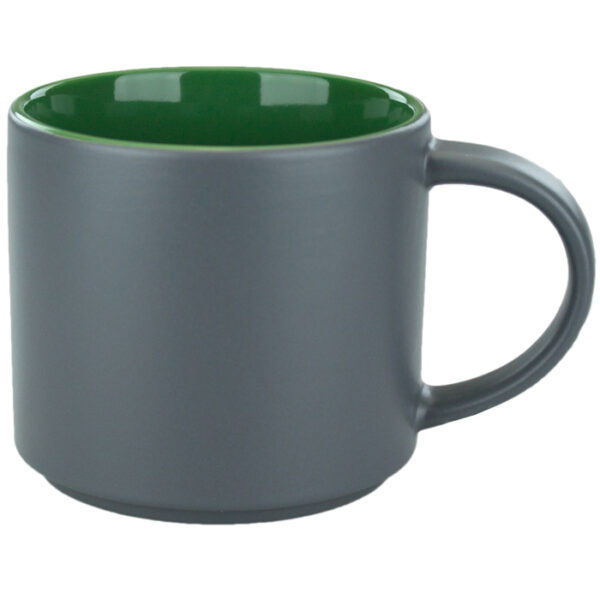 Green in / Gray Satin Out Norwich Mug - Image 2