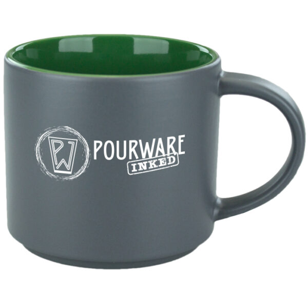 Green in / Gray Satin Out Norwich Mug