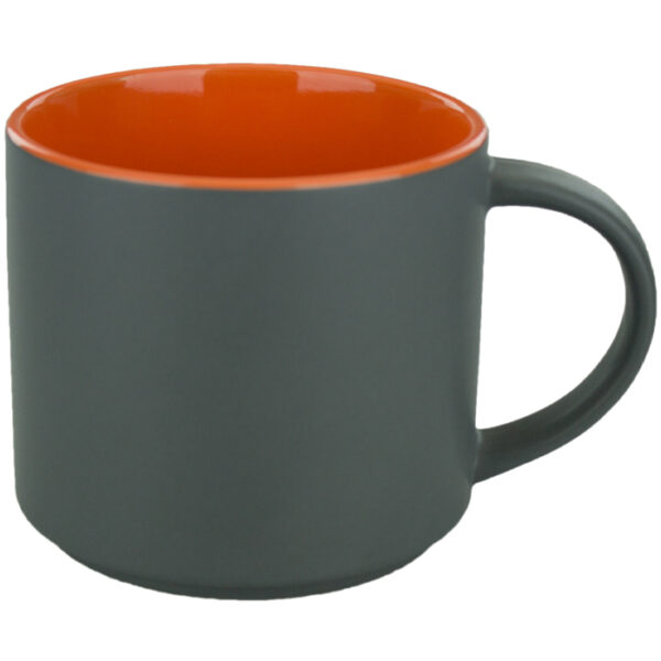 Orange in / Gray Satin Out Norwich Mug - Image 2