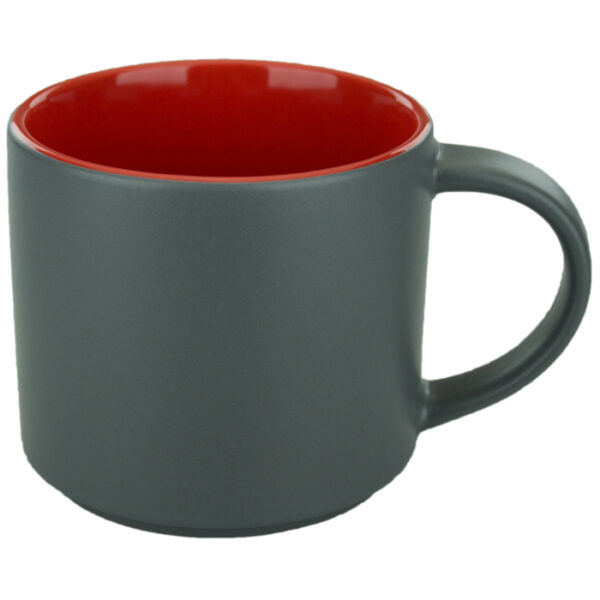 Red in / Gray Satin Out Norwich Mug - Image 2