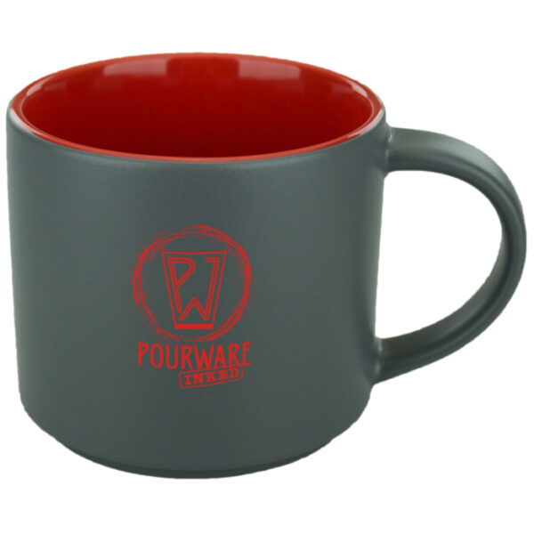 Red in / Gray Satin Out Norwich Mug