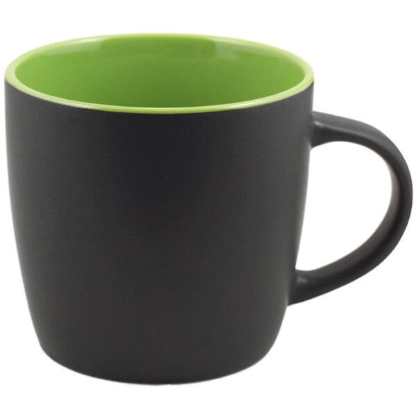 Lime Green in / Black Matte Out Poke Mug - Image 2