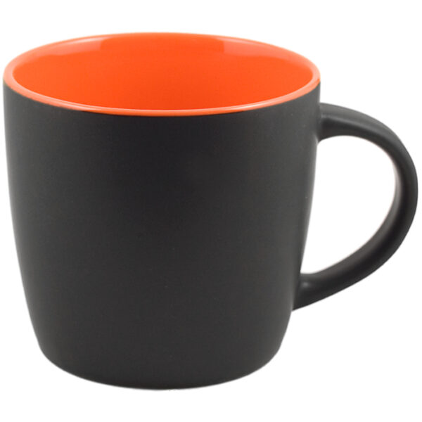 Orange in / Black Matte Out Poke Mug - Image 2