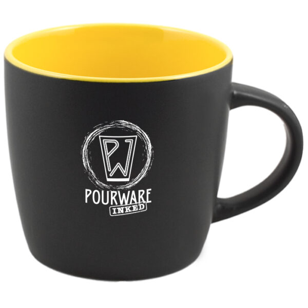 Yellow in / Black Matte Out Poke Mug