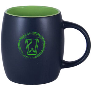 Lime Green In / Black Matte Out Robusto Mug
