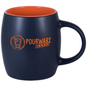 Orange in / Black Matte Out Robusto Mug