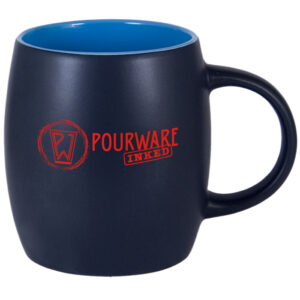 Sky Blue in / Black Matte Out Robusto Mug