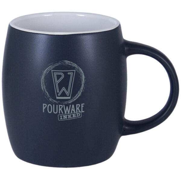 White in / Black Matte Out Robusto Mug