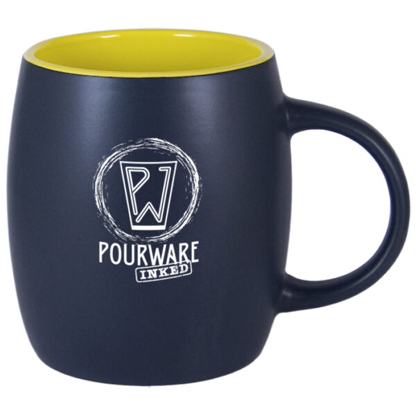 Yellow In / Black Matte Out Robusto Mug