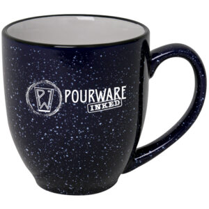 White in / Cobalt Out Santa Fe Bistro Mug