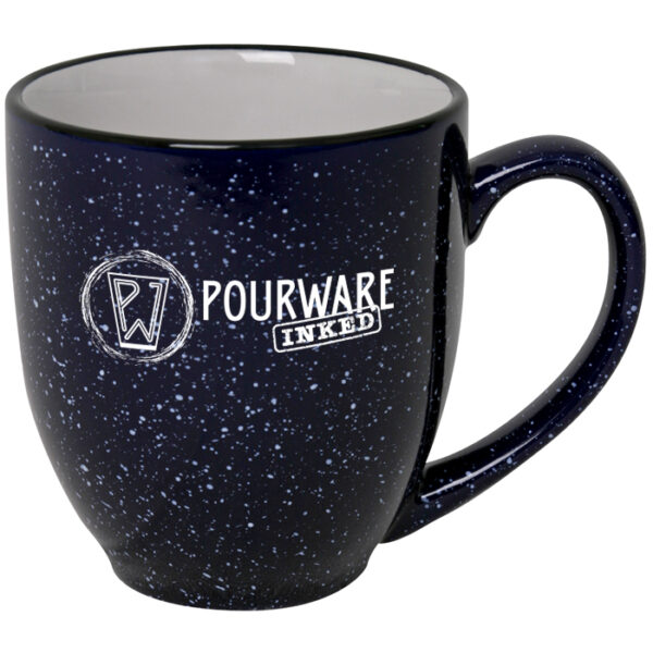 White in / Cobalt Out Santa Fe Bistro Mug