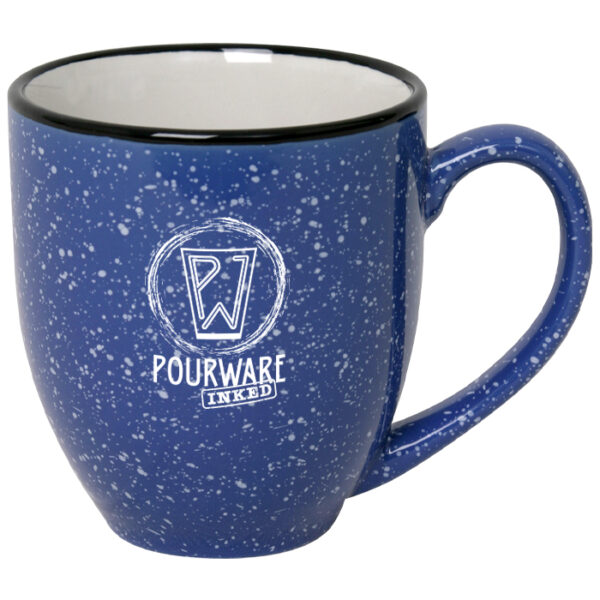 White in / Ocean Blue out Santa Fe Bistro Mug