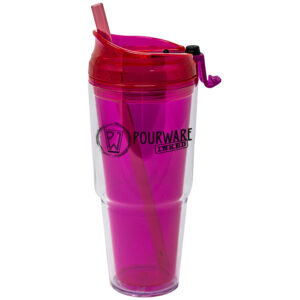 Fuchsia Dual Double Wall Acrylic Tumbler