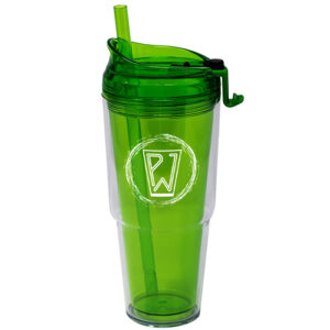 Lime Green Dual Double Wall Acrylic Tumbler
