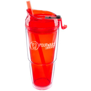 Red Dual Double Wall Acrylic Tumbler