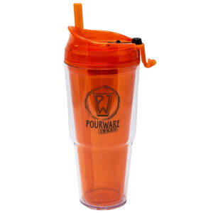 Tangerine Dual Double Wall Acrylic Tumbler