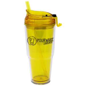 Yellow Dual Double Wall Acrylic Tumbler