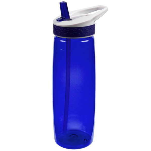 Navy Wave Single Wall Plastic Bottle - Image 2
