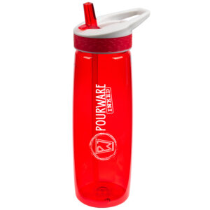 Red Wave Single Wall Plastic Bottle