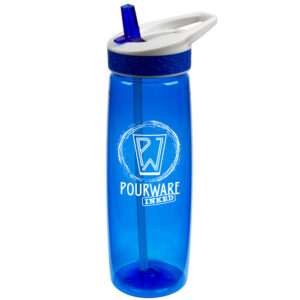 Royal Blue Wave Single Wall Plastic Bottle